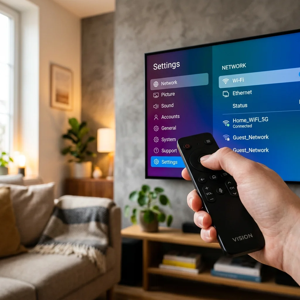 Troubleshooting smart TV menu with a remote control